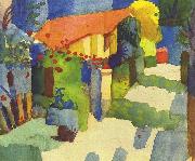 August Macke Haus im Garten oil painting on canvas